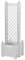 KHW 37401 Pflanzkasten mit Zentral-Spalier 43 cm, weiß