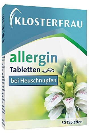 Klosterfrau Allergin Tabletten | 50 Stück | Homöopathisches Mittel | Anwendung bei Heuschnupfen Symptomen | bei tränenden & juckenden Augen, laufender Nase, Niesreiz oder Reizungen der Atemwege
