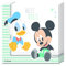 Procos 85590 – Servietten Papier Baby Mickey & Donald, 20 Stück, blau/weiß