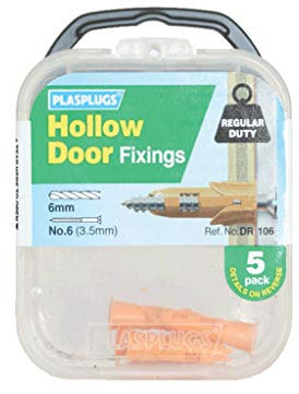 Plasplug PLADR106 - Hollow Door Fixing (Card of 5)