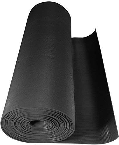 Nord-Industriegummi Kabelschutzmatte [50 cm x 10 m] - Stärke 3 mm - wetterfeste Kabelmatte für Veranstaltungen, Bühne - Gummi Feinriefenmatte Outdoor zum Schutz für Kabel und Schläuche