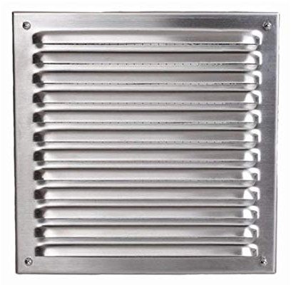 Grille Grille en acier inoxydable mat DN 100 Grille de ventilation four Air Extérieur