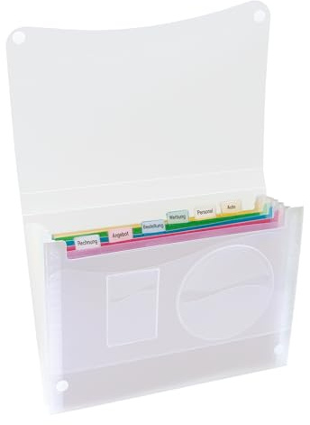 Soennecken Faechertasche 370682400 DIN A4 Anzahl der Faecher:7 Transluzent -3 Stück