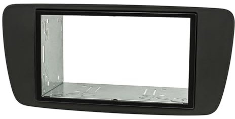 tomzz Audio 2449-035 Doppel DIN Radioblende Set kompatibel mit Seat Ibiza 6J Bj.2008-2013 anthrazit schwarz mit Einbaukit