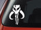 Star Wars Vinyl Aufkleber – weißer Mandalorianer Logo – Boba Fett – Auto, Fenster, Wand, Laptop Aufkleber