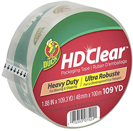 Duck 1017704 Klebeband, transparent, robust, 4,7 cm x 90 m, 1 Rolle