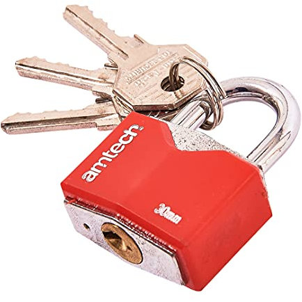 Amtech T0703 30mm Rhombic Chrome Plated Iron Padlock