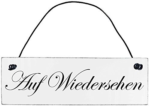 Anika Hermsen-Grallert, HomeYourself Shabby Chic Vintage Schild Auf Wiedersehen Dekoschild Türschild