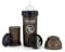 Twistshake Anti-Kolik Babyflasche mit Milchpulverbehälter und Mixer - 260 ml | Silikon-Brustwarze mit mittlerem Durchfluss | BPA-freie Babymilchflasche | Geeignet für Babys ab 2 Monaten | Schwarz