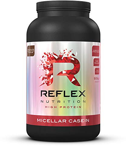 Reflex Nutrition Micellar Casein Slow Release Protein Powder 24g Protein 3.6g Carbs 0.5g of Fat 80% Micellar casein (Chocolate) (909g)