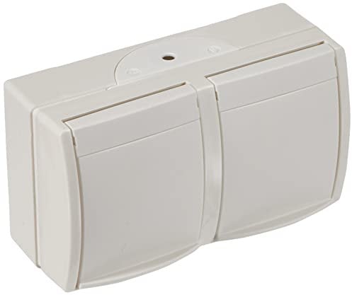 Busch-Jaeger 20/2 EBW-54 SCHUKO® Steckdose mit erh. Berührungsschutz (Thermoplast) Alpinweiß ocean® (IP 44) 2CKA002084A0723