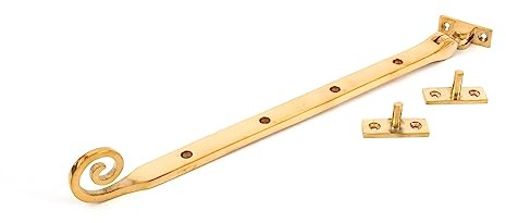 From The Anvil Polished Brass 12 Inch Monkeytail Stay
