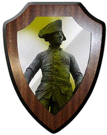 Friedrich der Große König Statue Alter Fritz Preußen Wappenschild #17797
