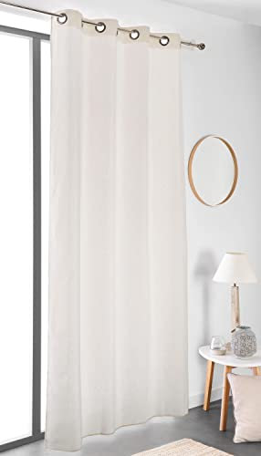 LINDER Rideau, 60Pourcentcoton 40Pourcentlin, Écru Blanc cassé, 135x260cm