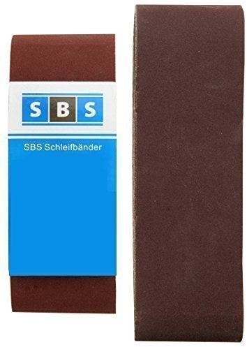 SBS Schleifbänder | 75 x 533mm | Korn 180 | 10 Stück | Bandschleifer | für Holz und Metall