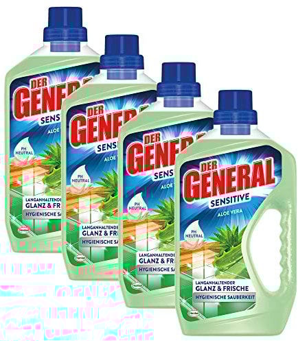 Der General Sensitive Aloe Vera, Allzweckreiniger, 4 x 750 ml, ph-neutraler Universalreiniger für hygienische Sauberkeit