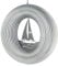 CIM Edelstahl Windspiel - SEGELBOOT 290 - lichtreflektierend - Abmessung: 29x30cm - inkl. Aufhängung - Gartenddeko Metall