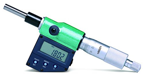 INSIZE 6354-25W Digitaler Mikrometer-Kopf, nicht mm-Rotating Spindel, blanko, flache Spitze, 0 mm-25 mm/0 mm-1