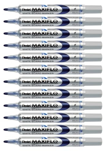 Pentel MWL5S-C mit Flüssigtinte und Pumsystem, 12 Stück blau