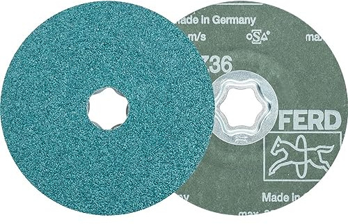 PFERD 722572 Fiberschleifer CC FS, Combiclick, Ausführung Zirkonkorund Z, 36 Korngröße, 115mm, 25 Stück