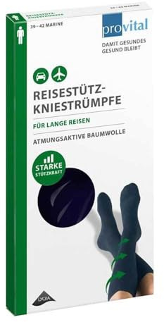 PROVITAL Reisekniestrümpfe Gr.39-42 marine 2 St