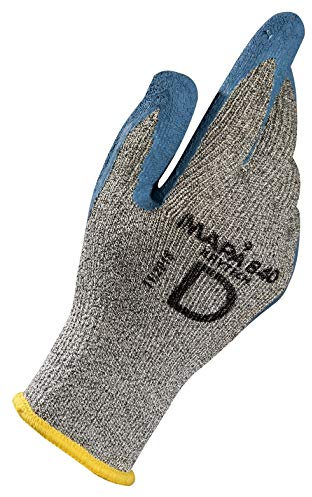 MAPA Professional KRYTECH 840 – Handschuhe aus Naturlatex mit hoher Schnittfestigkeit, im Einsatz in zahlreichen Industrien, blau, Größe 10 (1 Paar), Schutzhandschuhe