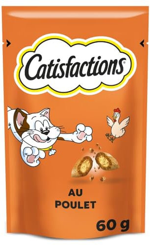 Mars Catisfactions Premios para Gatos, Sabor Pollo (Pack de 6 x 60g)