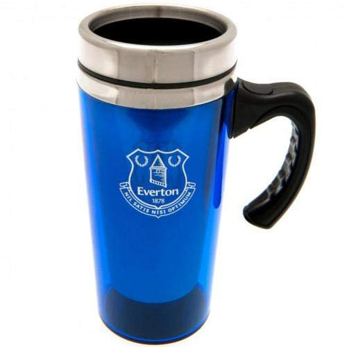 Tazza da viaggio ufficiale di squadre di calcio, in alluminio, con manico, Everton FC, 450 ml