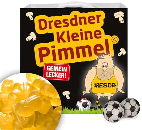 KLEINE PIMMEL für Dresden-Fans | Echt gemein leckere Fruchtgummi Dresden Fanartikel, inklusive Messlatte zum Lachen & Vergleichen by Ligakakao.de | Für mehr Spaß in der Liga!