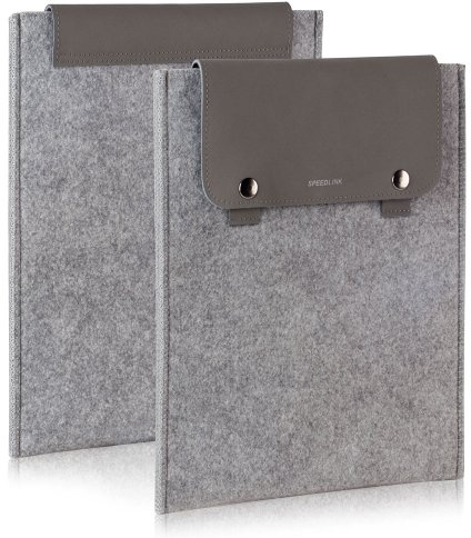 Speedlink Slicker Schutzhülle für Apple iPad 3/4/Samsung Galaxy Tab 2 10.1 (schützt vor Kratzern und Schmutz, Druckknöpfe) grau