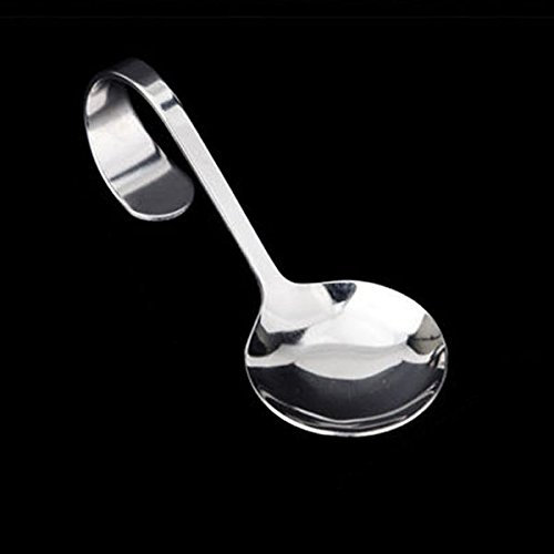 Stainless Steel Curved Handle of a Table Spoon Fork of Cutlery Cucchiaio tondo