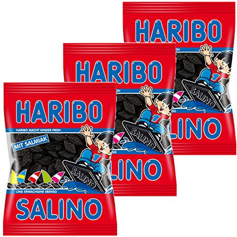 Haribo Salino, 3er Pack, Lakritz, Süßigkeit, Nascherei, Im Beutel, Tüte, 200 g