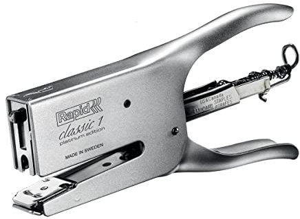 Rapid 5000250 Heftzange K1, Metall, 50 Blatt, Heftklammerntyp 24, platin