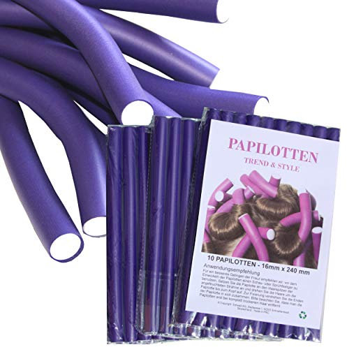30 Papilotten Ø16 x 240mm - Haar Lockenwickler Flex Wickler Papilottenwickler Friseurbedarf Locken