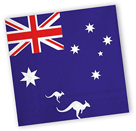 20 Servietten * AUSTRALIEN * für Party und Geburtstag von DH-Konzept // Party Fete Set Napkins Papierservietten