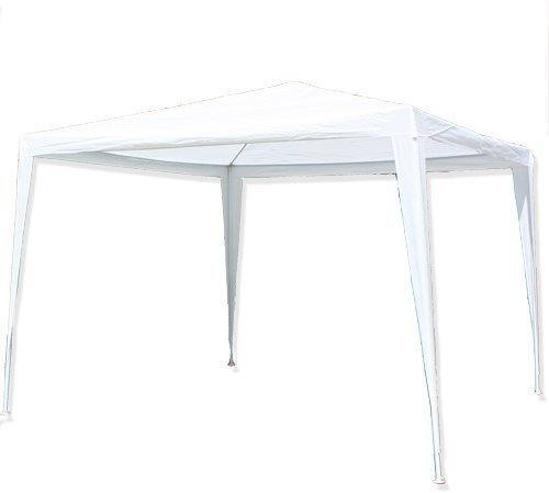 Partypavillon Partyzelt Sonnenschutz Regenschutz, 3x3m Weiß