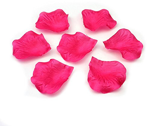 Doutop 1000pcs Pétales de rose de soie Fleur artificielle Fête de mariage Flora Petal Favor nuptiale douche (rose)