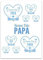 Planche A4 de stickers Fête des pères - E70