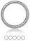 Ganzoo O-Ring Metall für Hunde-Leine, 32mm Innen-Durchmesser, 5 Stück, Stahlring, legierter Stahl, nicht rostend, Rund-Ringe für Paracord 550 Halsband, Handtasche, Metallring, Basteln, Farbe Silber