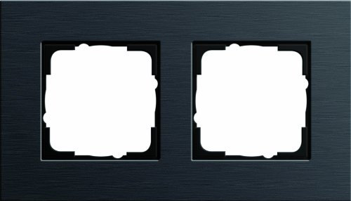 Gira 0212126 Abdeckrahmen 2-fach Esprit Aluminium, schwarz
