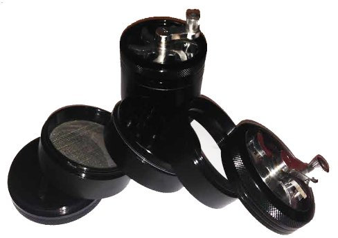 Mill Grinder Zinc Metal Herb 5 Part Grinder Shark Diamond Teeth Rotary System