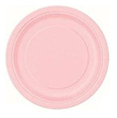 16 Pastel Pink 9 Paper Plates