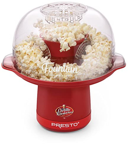 Presto Orville Redenbacher's Fountain - Palomitas de maíz con aire caliente, 20 tazas, color rojo