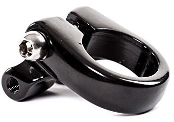 Sattel Schelle Klemme M-Wave mit Gepäckträger Befestigung Ösen 28,6mm Alu schwarz