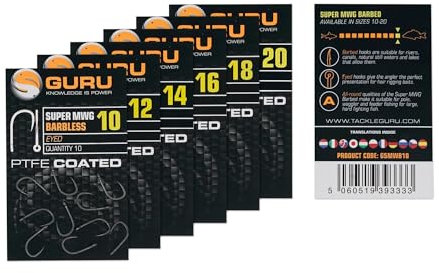 Guru Super MWG Barbless Eyed PTFE Coated 16