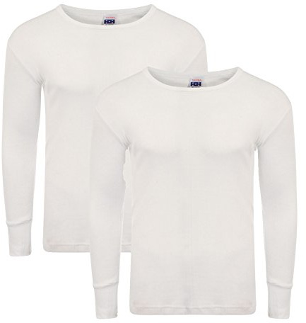 Heatwave® - Confezione da 2 top termico a maniche lunghe da uomo, caldo strato di base, S M L XL XXL
