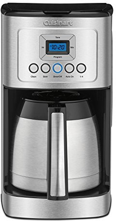 Cuisinart Dcc-3200 14-cup Carafe en verre avec poignée en acier inoxydable Cafetière programmable 12 Cup acier inoxydable
