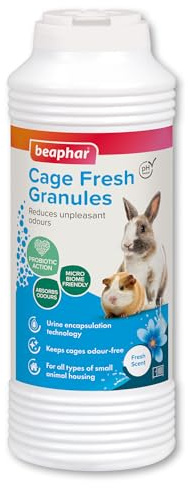 Beaphar - Cage Fresh Granules - For Animal Cages, Hutches & Litter Trays – Keeps Cages Fresher for Longer – Traps & Destroys Odours With Urine Encapsulation Probiotic Technology – Fresh Scent – 600g
