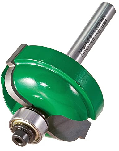 Trend CraftPro Cavetto Router Cutter, 38.6mm Cut, 1/4 Inch Shank | Tungsten Carbide Tipped Cavetto Cutter For Clean Decorative Profiles, 38.6mm Cut Diameter, C066X1/4TC