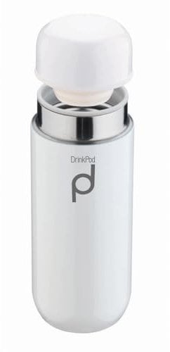 DrinkPod Vacuum Insulated Flask, Stainless Steel, White, 200ml